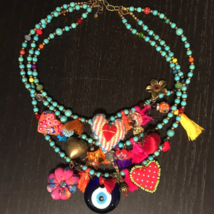 Turquoise Art Necklace